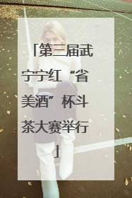 第三届武宁宁红“省美酒”杯斗茶大赛举行